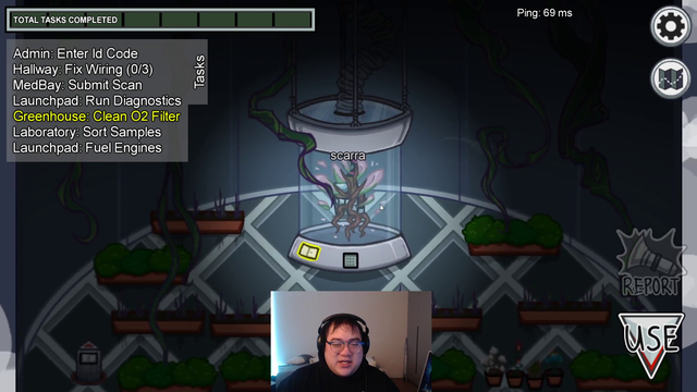Scarra is literally invisible in Among Us