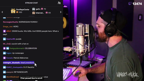 HarryMack pays tribute to Reckful during freestyle