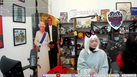 Hasan struggles to wear a Geralt of Rivia costume