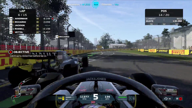 Hamiltons POV forcing Verstappen off the track 2021
