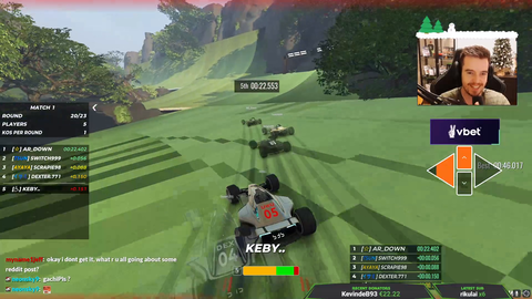 Trackmania player Keby, gets saved from knockout by performing a risky boost reset skip.