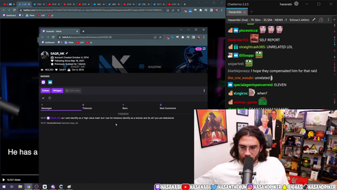 Partnered streamer forgets to switch to his alt before chatting