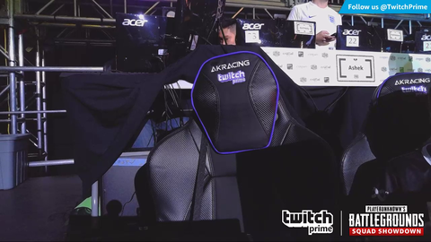 Gaming monitor comes crashing down at the PUBG event