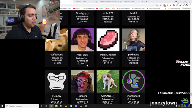 Mizkifs checks Mayas followings list PepeLaugh