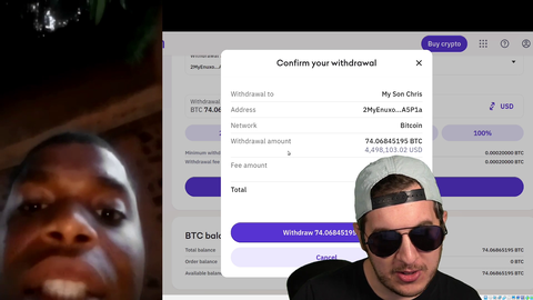 Epic scammer fail orchestrated by Kitboga. Investment scammer Chris is on a video call and thinks he is getting $5M in his Kraken Bitcoin wallet only to realize the wrong wallet address was entered.