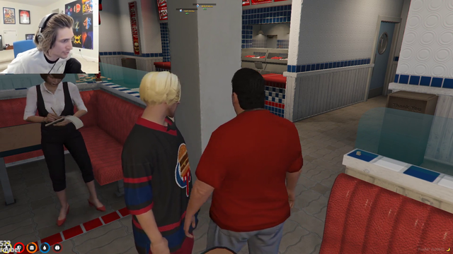 Mr. X wants to get hired back at Burger Shot after shooting an employee