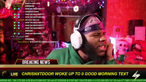 Chrisnxtdoor gives the weather report for the day