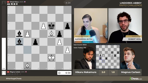 5Head Hikaru defeats Magnus Carlsen, tie breaker tomorrow