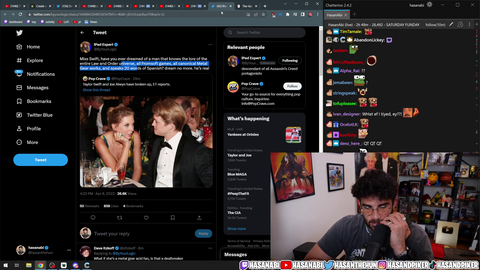 Azan checks up on QT after seeing devastating news about Taylor Swift