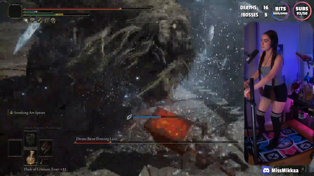 TwitchMissMikka beats the divine beast with a dancepad on her second try