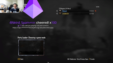 The Doc sees erobb is playing COD and tunes in