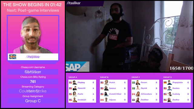 Sliker gives a shout out to keksi monroe on chess.com stream