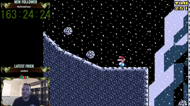 Frieky breaking a lightbulb with his head out of excitement after beating an extremely hard Super Mario World ROM hack level