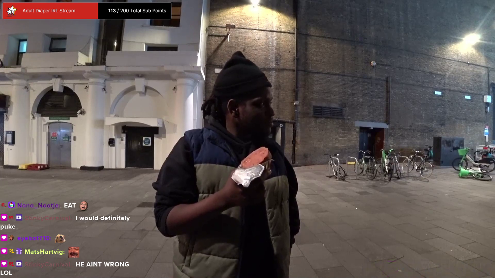 Man just wanted to eat his dog food