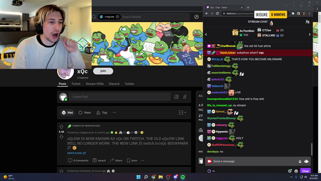 xQc on Streamers Sending Him Merch