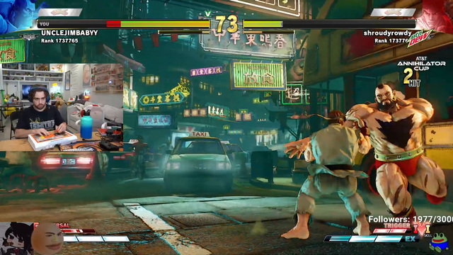 Mizkif 4-0's daddy shroud in street fighter