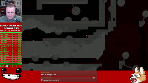 Streamer Shredberg becomes the first ever to 106% Super Meat Boy without dying.