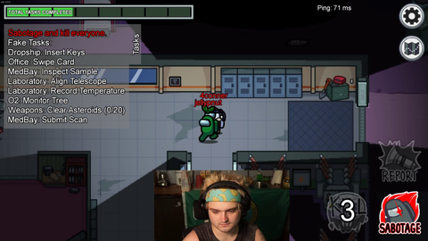Clean double kill in Among us.