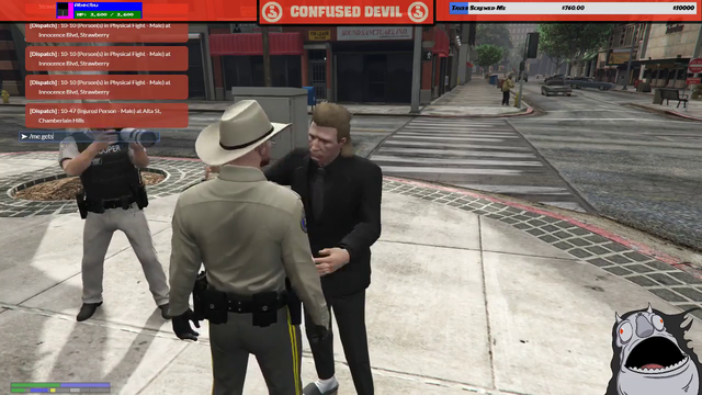 XQC interacts with a cop
