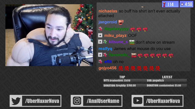 Uberhaxornova watches Gachi on stream
