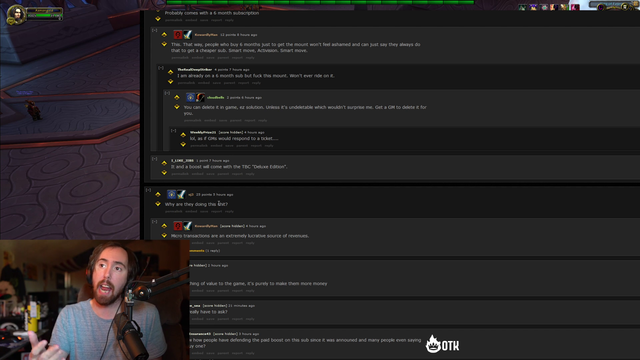 Asmongold on people who buy store mounts in WoW