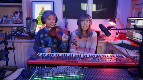 Lily and Albert play the Super Smash Ultimate theme