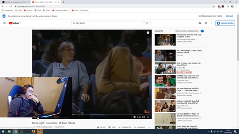 Tense watches Mr Bean