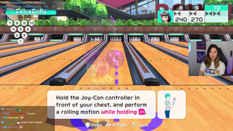 ExtraEmily gets perfect game in Switch Sports Bowling