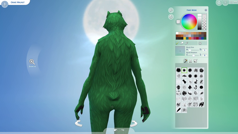 Charborg customizes his sim in the new werewolves dlc