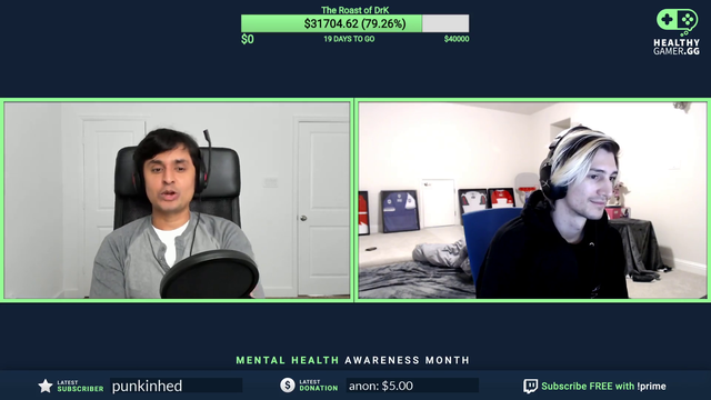 xQc sits up straight