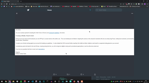 GTA RP Streamer warned by twitch for ERP