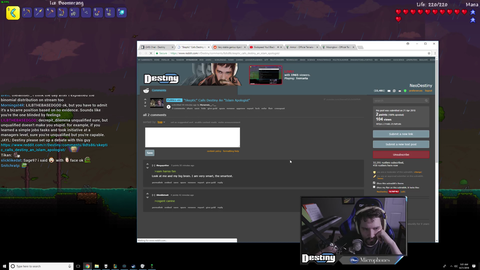 Destiny finds an opinion piece on him