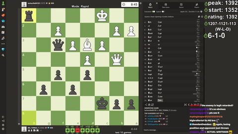Tyler1 reaches 1400 on chess.com