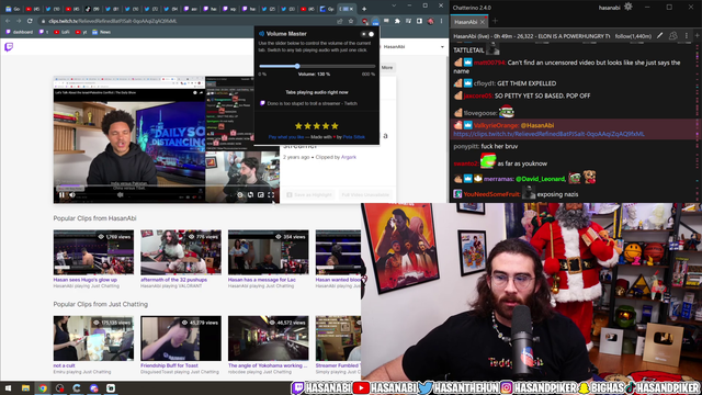 Hasan watches an old clip where he could have reacted to an abusive dono and instead reported the user privately to Twitch