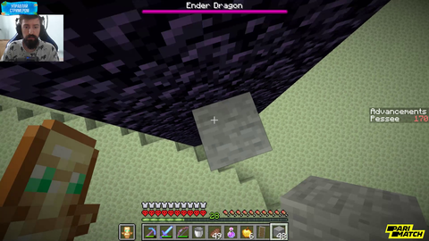 Saved in Minecraft hardcore challenge 100% achievement (all 609).