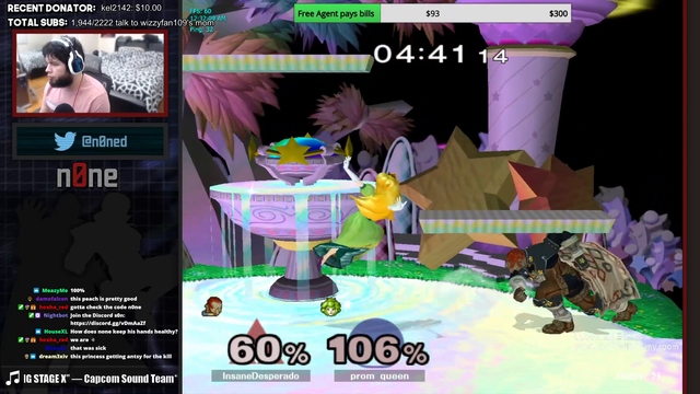 N0ne up-airs the turnip then uses it to recover and win the game!