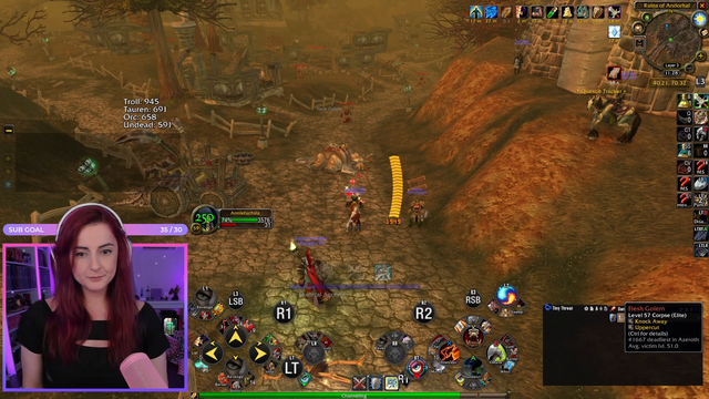 AnnieFuchsia dings 60 on hardcore warrior controller challenge