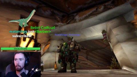 Asmon straightens his orc's back