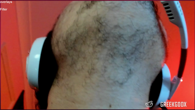 Greeks cam freezes on his neckbeard