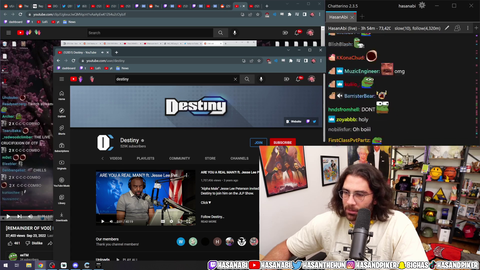 Hasan Name Searches Himself on Destiny's Channel
