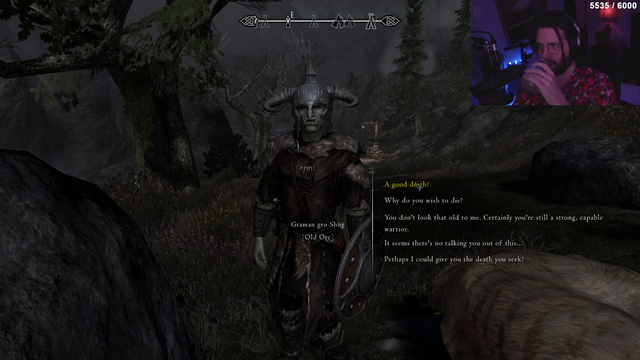 Power has gone to Cyr's head playing Skyrim