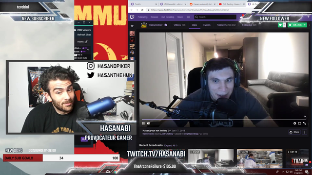 Hasan finds out he left the Porn award show early to be on a scuffed podcast he wasnt invited to. Pepehands