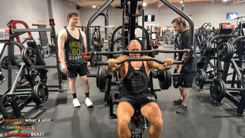 Soda gets scared by Knut working out