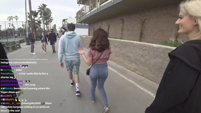 streamer lady cat-called at Venice Beach