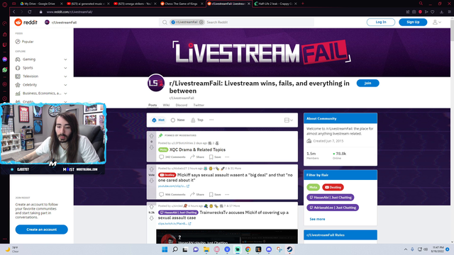 Moistcritikal - "I know what I did was wrong and I'd do it again if I could."