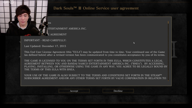Sykkuno tries dark souls 3 for the first time