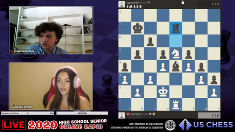 Andrea Botez and Hans Niemann's first time commentating off to a great start.