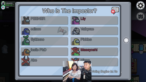 Toast and lily play among us