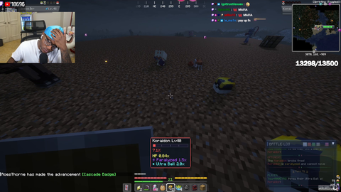 Rage breaks another monitor after failing to catch the Legendary Pokemon Koraidon in Cobblemon