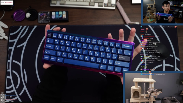 Guy finishes building Tfue's new keyboard